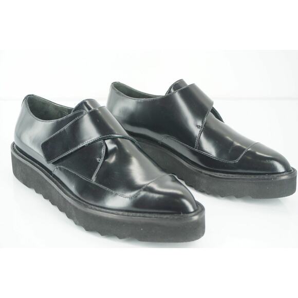 Vince Black Leather Arden Monk Strap Creeper Loafer Size 6.5 NIB - Picture 8 of 12